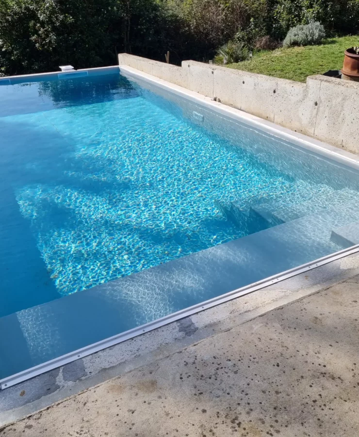 les piscines construites en Ardèche par Chazal maçonnerie